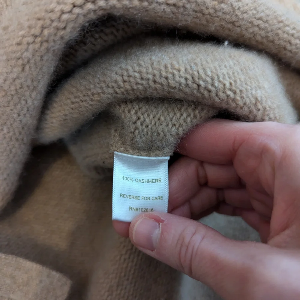 Garnet Hill Tan Turtleneck Sweater - Picture 5 of 7